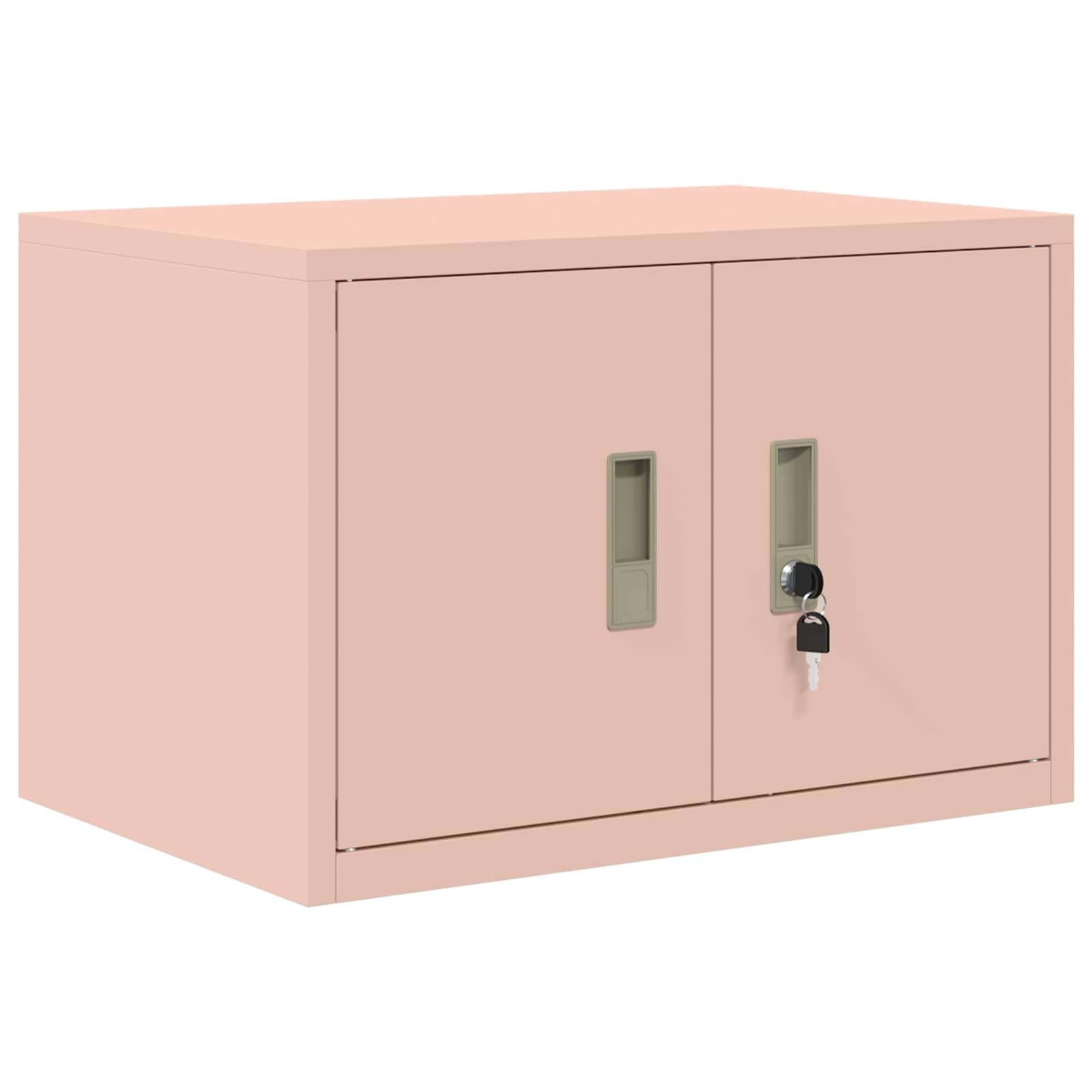 vidaXL Armário de arrumação Rosa 60 x 40 x 40 cm Aço