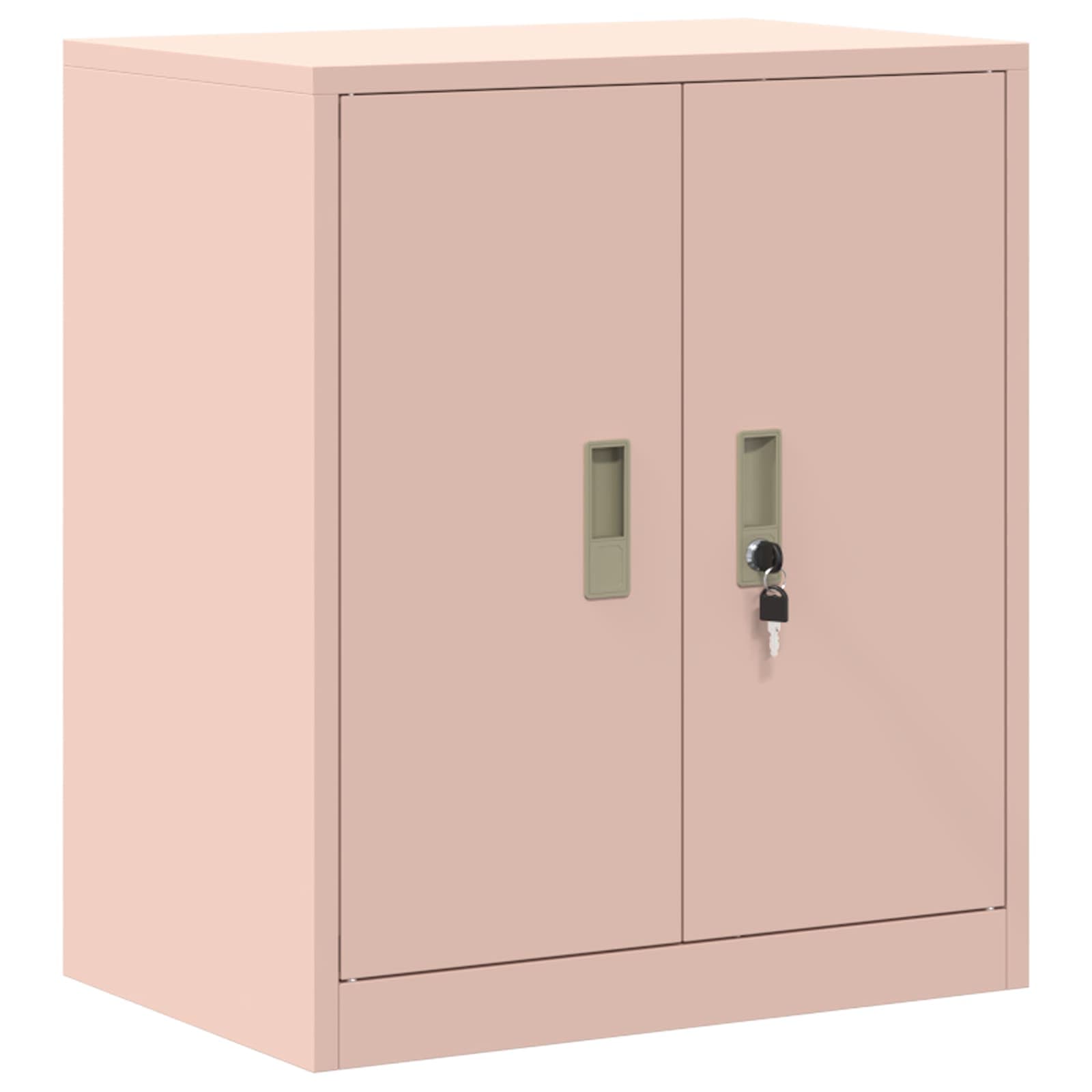 vidaXL Armário de arrumação Rosa 60 x 40 x 70 cm Aço
