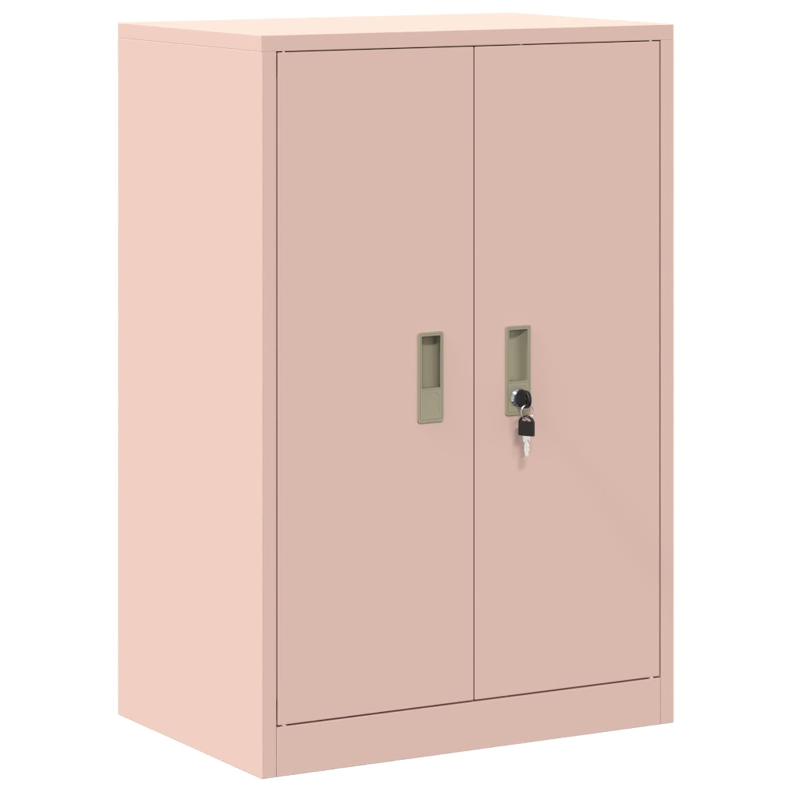 vidaXL Armário de arrumação Rosa 60 x 40 x 90 cm Aço