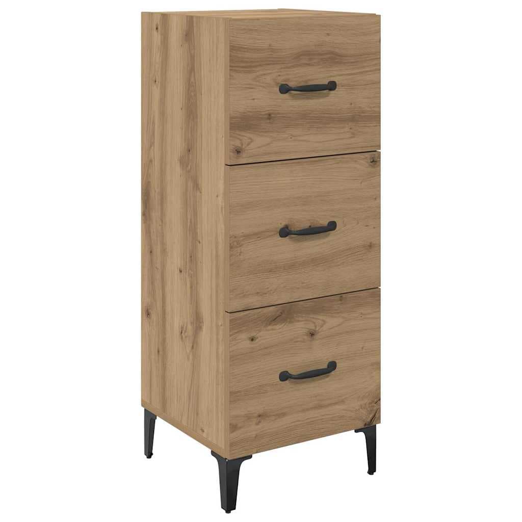 vidaXL Buffet Carvalho Artesanal 34,5 x 34 x 90 cm Madeira processada
