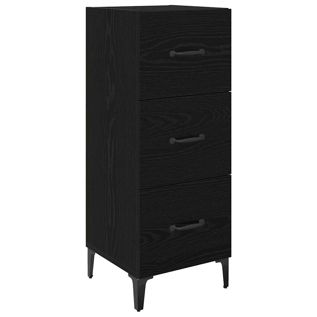 vidaXL Buffet Carvalho Preto 34,5 x 34 x 90 cm Madeira processada