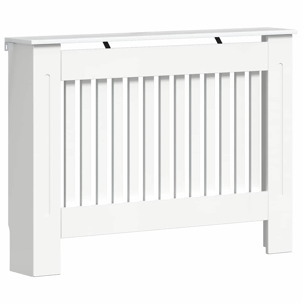 vidaXL Capa de Radiador Branco Brilhante 112 x 19 x 81,5 cm