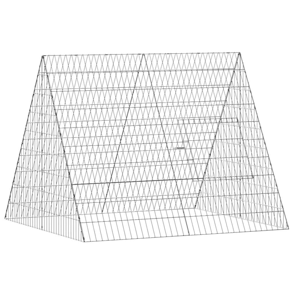 vidaXL Gaiola para Coelhos Prateado 110 x 100 x 85 cm Aço Galvanizado