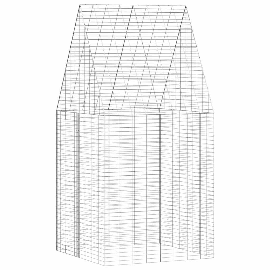 vidaXL Gaiola para Coelhos Prateado 100 x 100 x 210 cm Aço Galvanizado