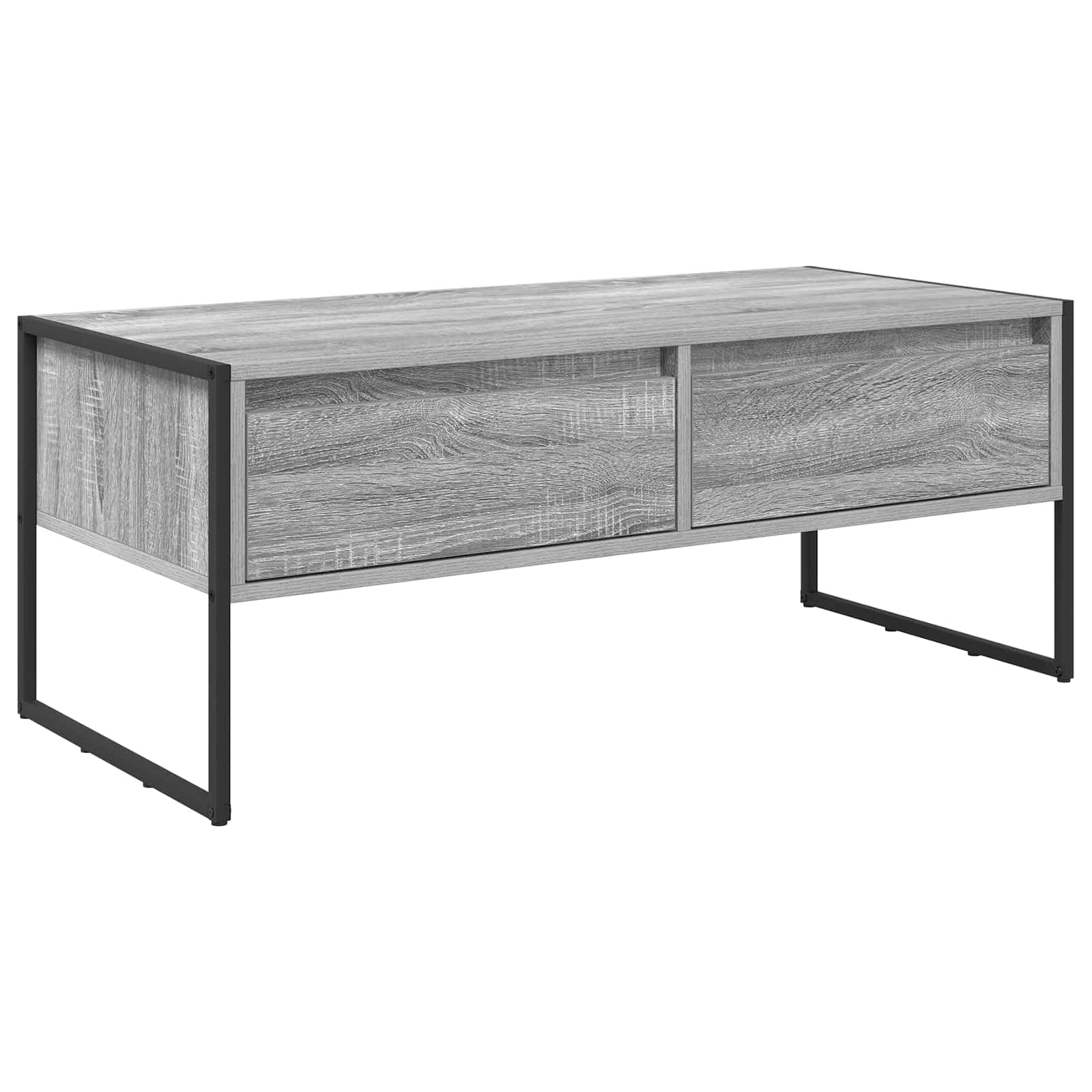vidaXL Mesa de centro Cinza Sonoma 100 x 46 x 40 cm Madeira processada