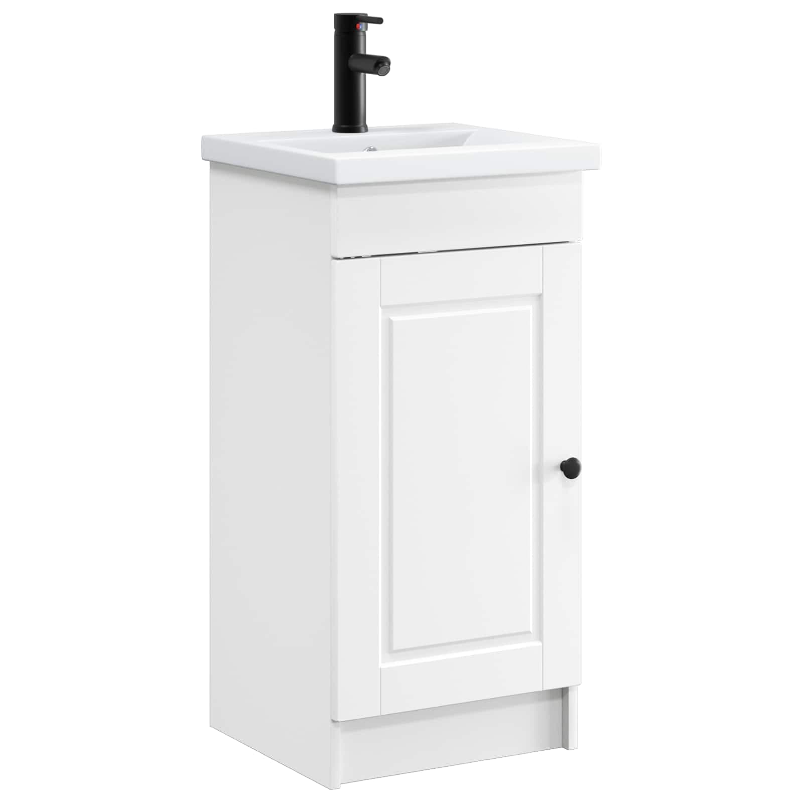 vidaXL Gabinete de banheiro com pia Branco 42 x 40 x 84,5 cm