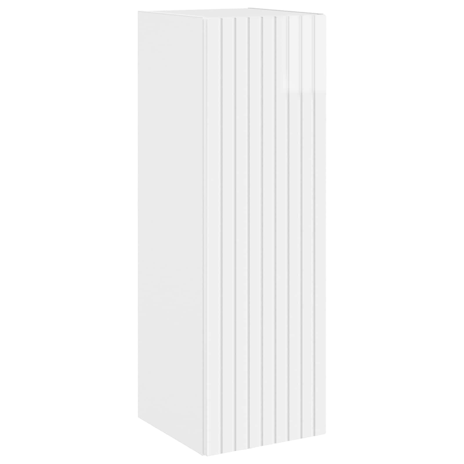 vidaXL Gabinete de Banheiro Suspenso Branco Brilhante