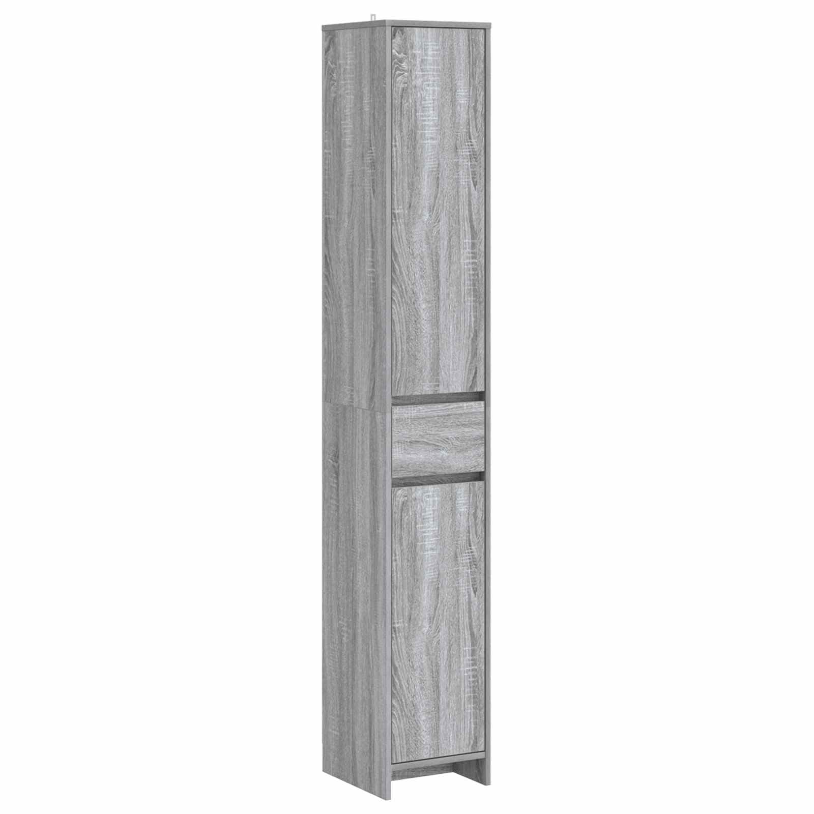 vidaXL Armário de Banheiro Sonoma cinzento 30 x 33 x 190 cm