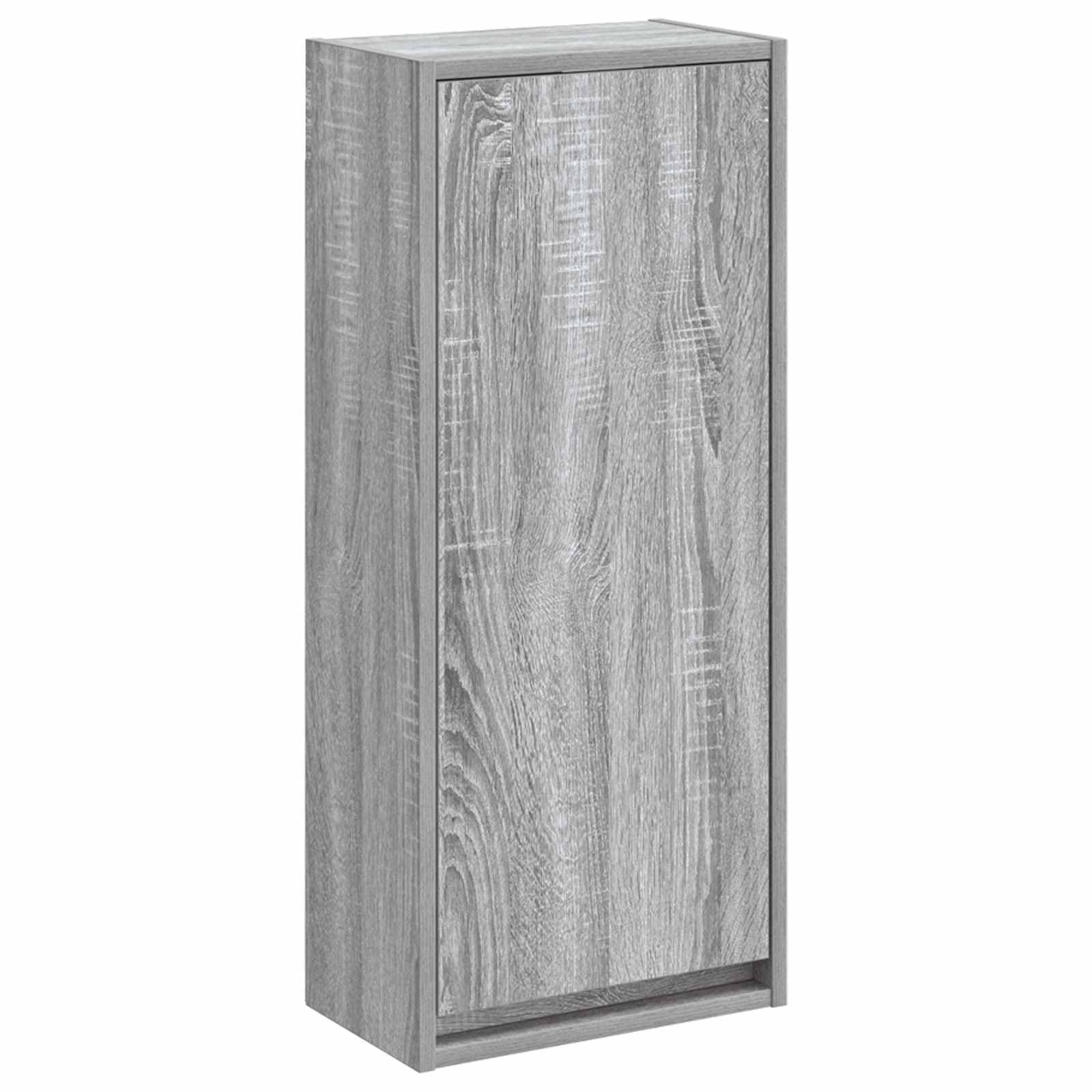 vidaXL Vanidade de Pia de Parede Sonoma cinzento 35 x 20 x 81 cm