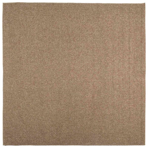 Tapete vidaXL de Área Quadrado Agira Natural 240 X 240 cm Poliéster - 2217201694