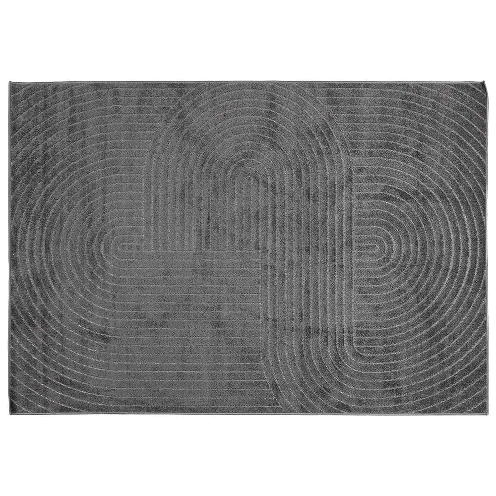 vidaXL Tapetes de área PALMERAS Antracite 170 x 120 cm Poliéster