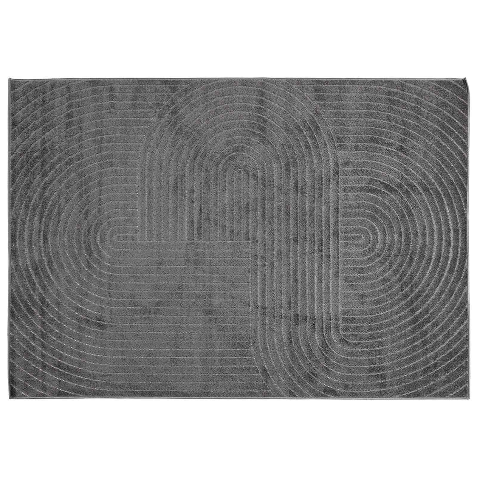 vidaXL Tapetes de área PALMERAS Antracite 280 x 200 cm Poliéster