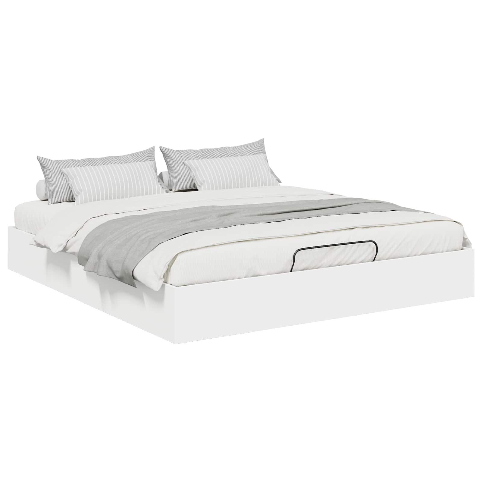 vidaXL Estrutura de Cama Ottoman Branco 203 x 180 x 25 cm