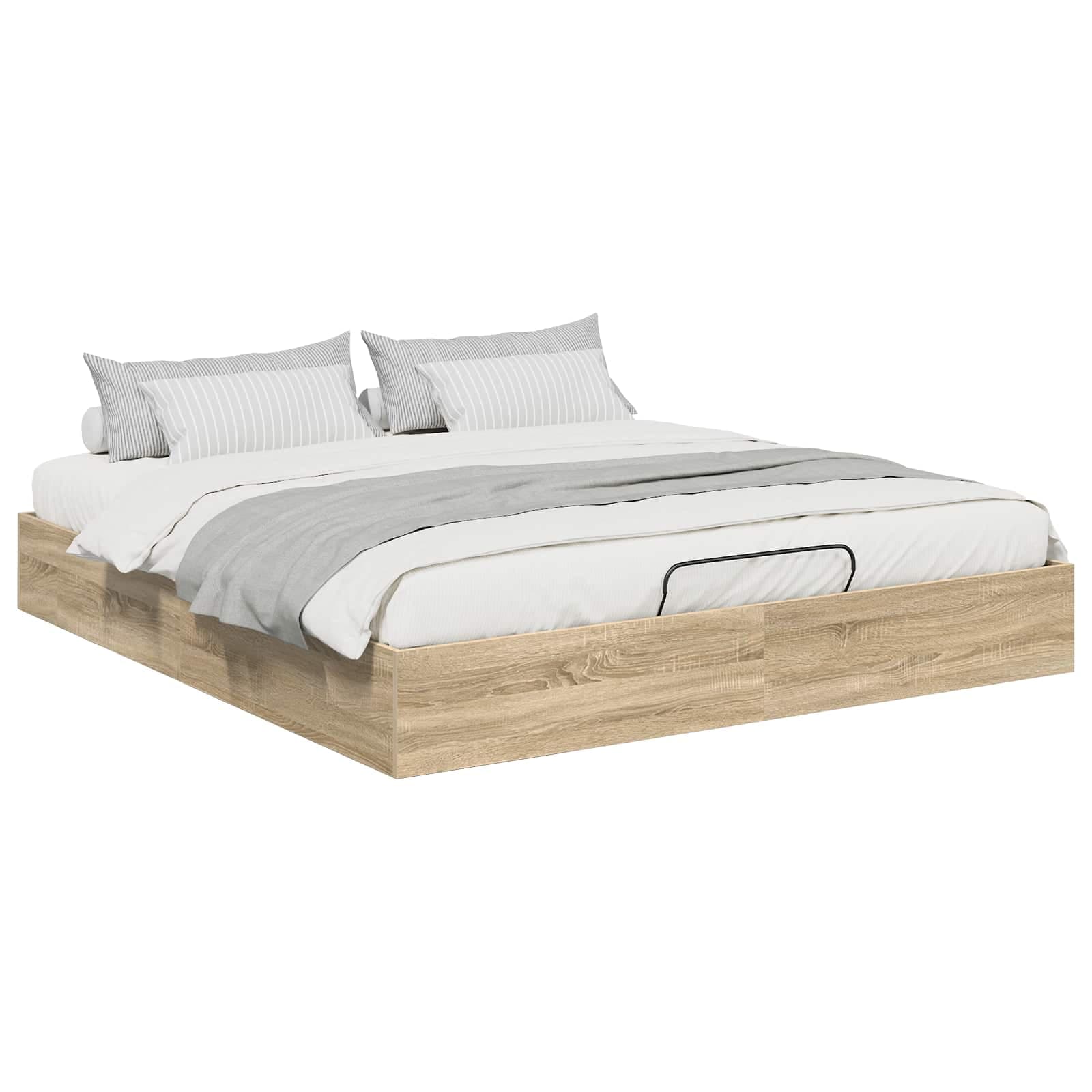 vidaXL Estrutura de Cama Ottoman Carvalho Sonoma 203 x 160 x 25 cm