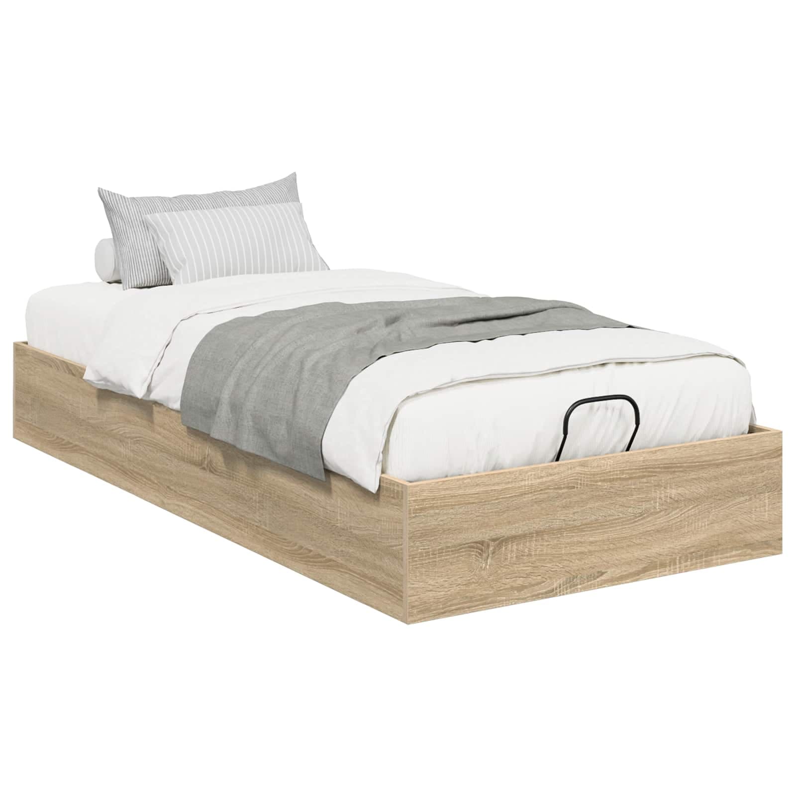 vidaXL Estrutura de Cama Ottoman Carvalho Sonoma 203 x 90 x 25 cm