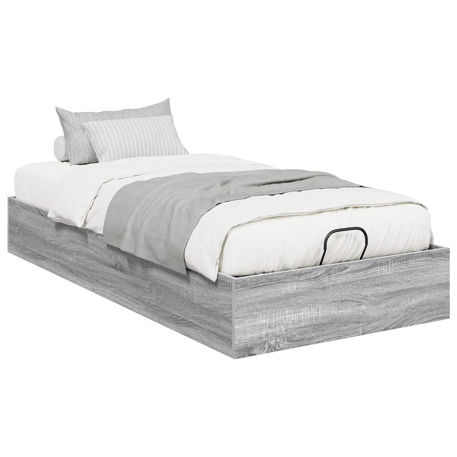 vidaXL Estrutura de Cama Ottoman Sonoma cinza 203 x 90 x 25 cm