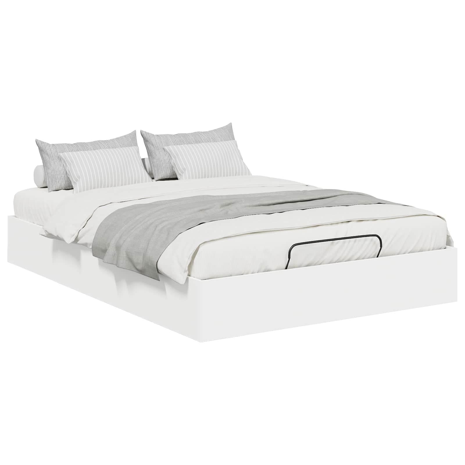 vidaXL Estrutura de Cama Ottoman Branco 193 x 120 x 25 cm