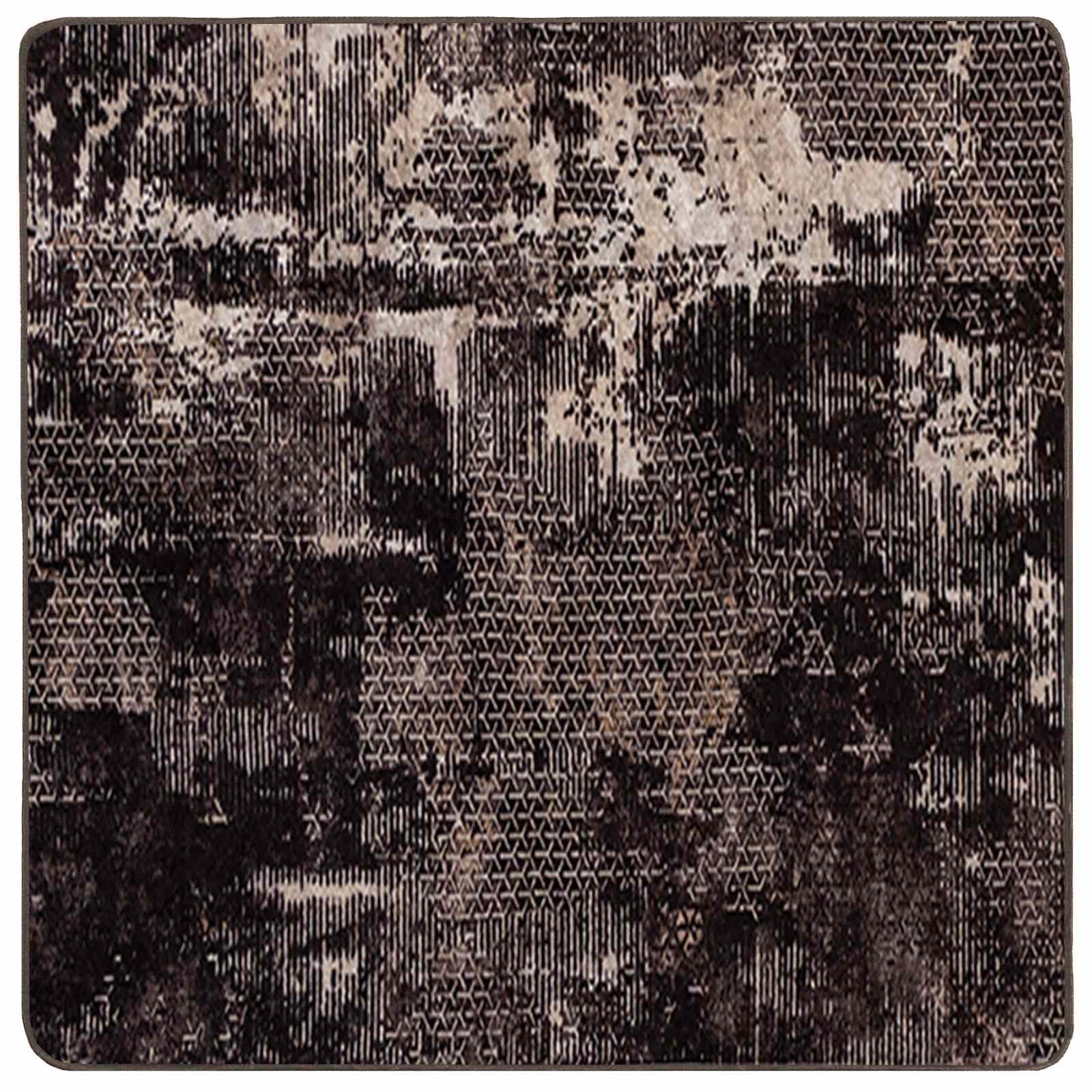 vidaXL Passadeira MARSA Preto 100 x 100 cm Poliéster e PVC