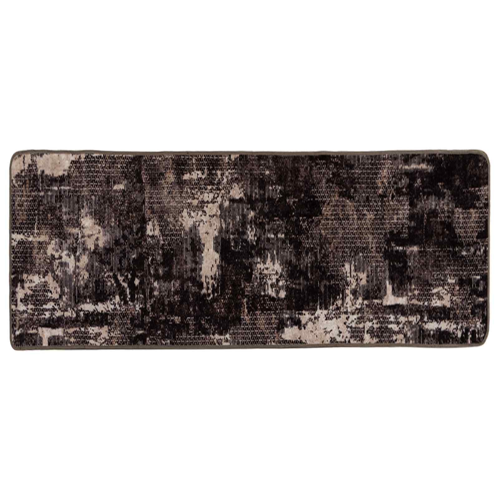 vidaXL Passadeira MARSA Preto 100 x 250 cm Poliéster e PVC