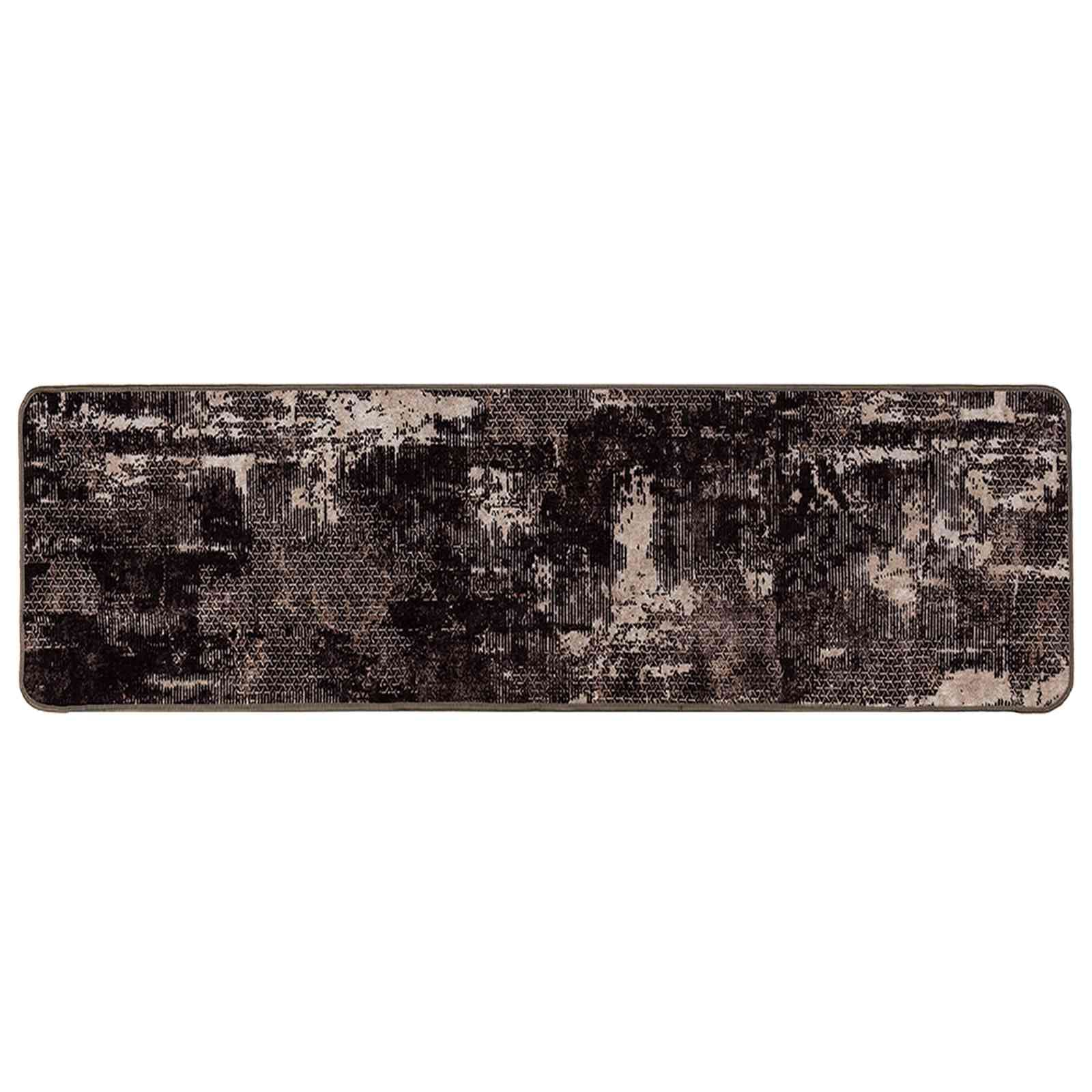 vidaXL Passadeira MARSA Preto 100 x 300 cm Poliéster e PVC