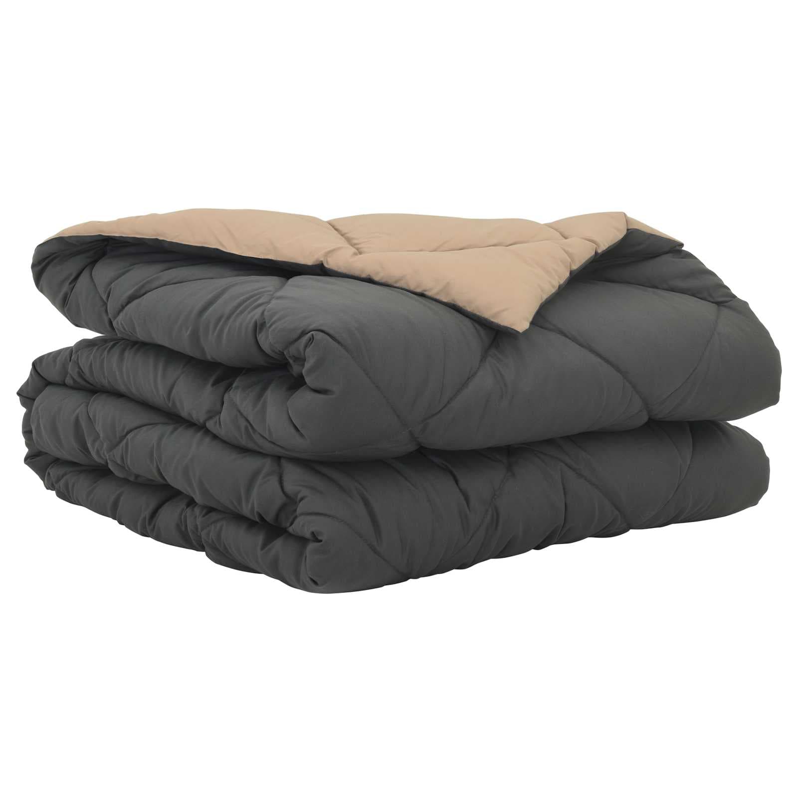 vidaXL Edredom de Verão Simples Antracite e Taupe 200 x 140 cm