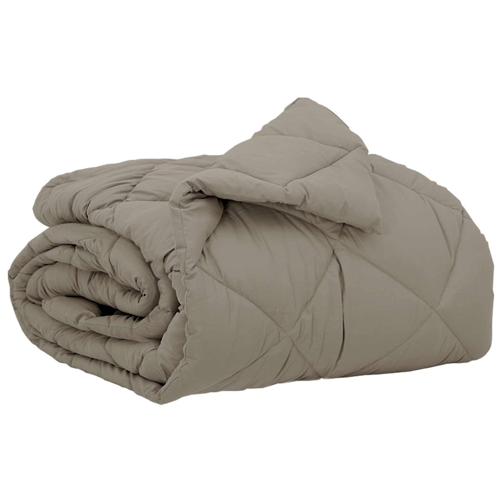 vidaXL Duvet de Ano Inteiro Cinzento-claro 155 x 220 cm Microfibra