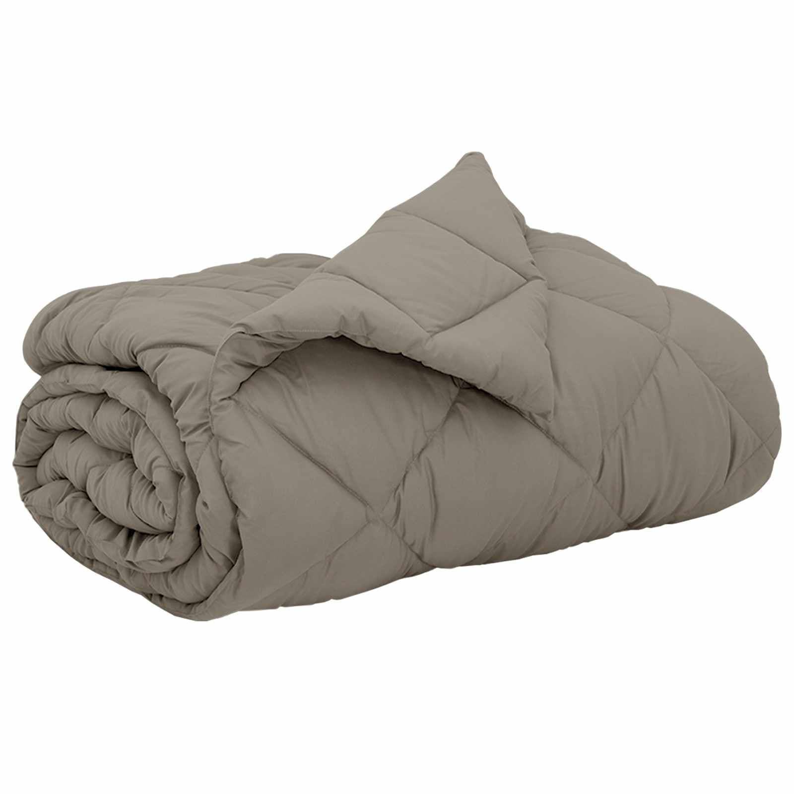vidaXL Duvet de Ano Inteiro Cinzento-claro 240 x 260 cm Microfibra