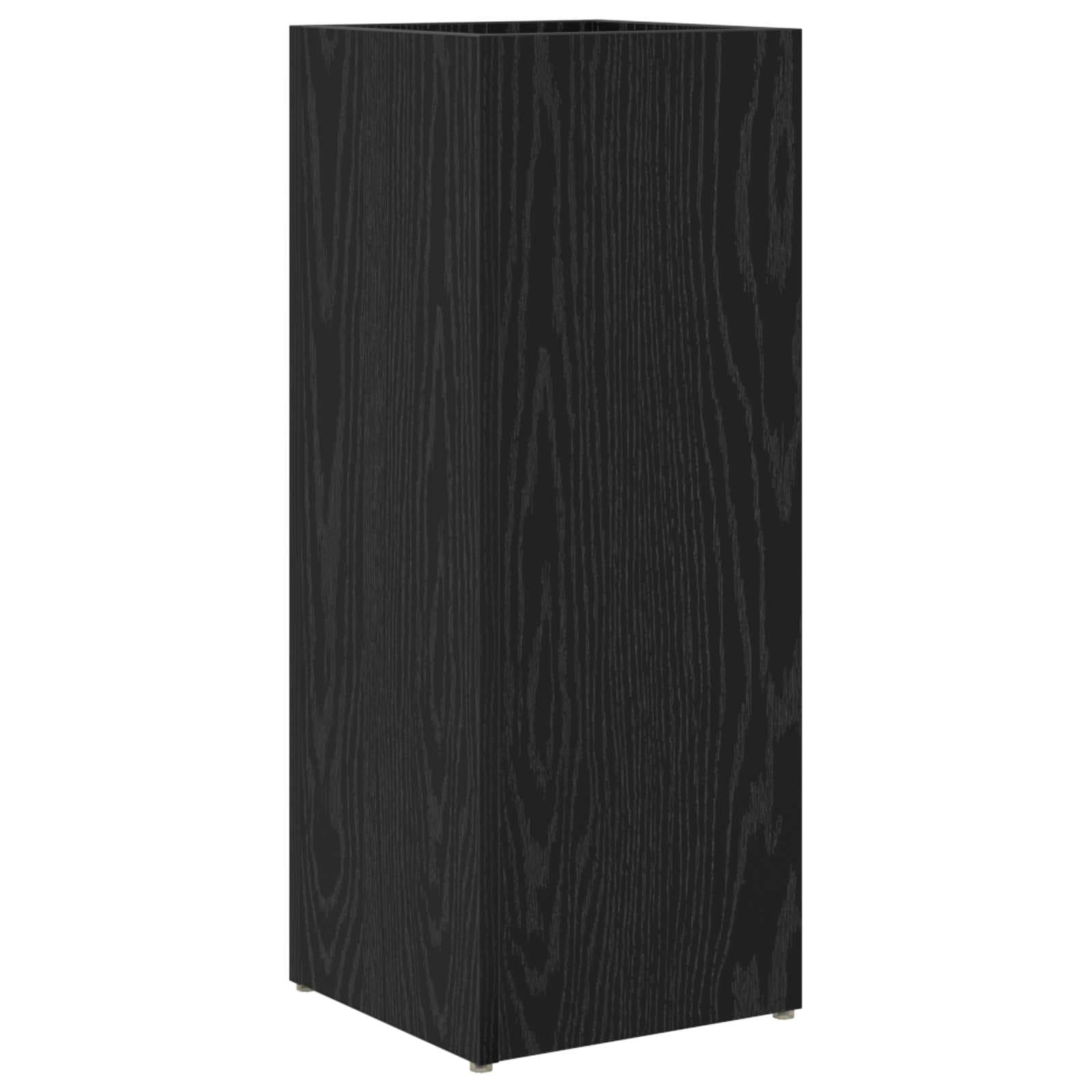 vidaXL Suporte de Guarda-Sol Carvalho Preto 25 x 24,5 x 64 cm