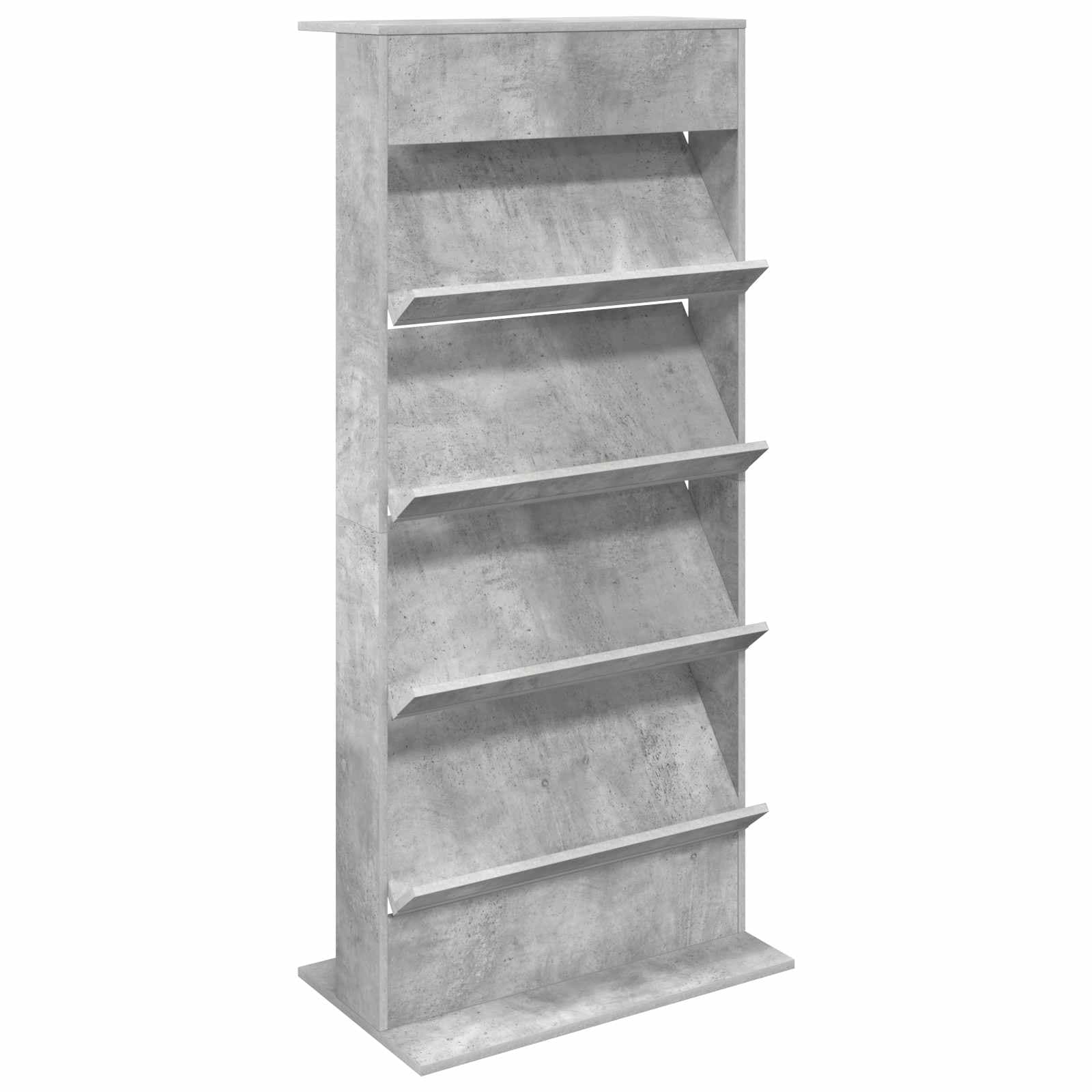 vidaXL Estante de Revistas com prateleira Cinzento 70 x 41 x 156 cm