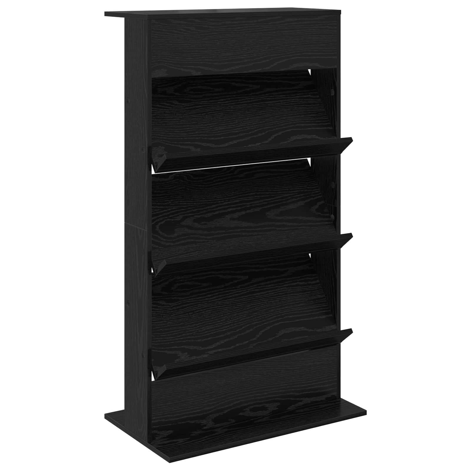 vidaXL Estante de Revistas Carvalho Preto 70 x 41 x 126 cm