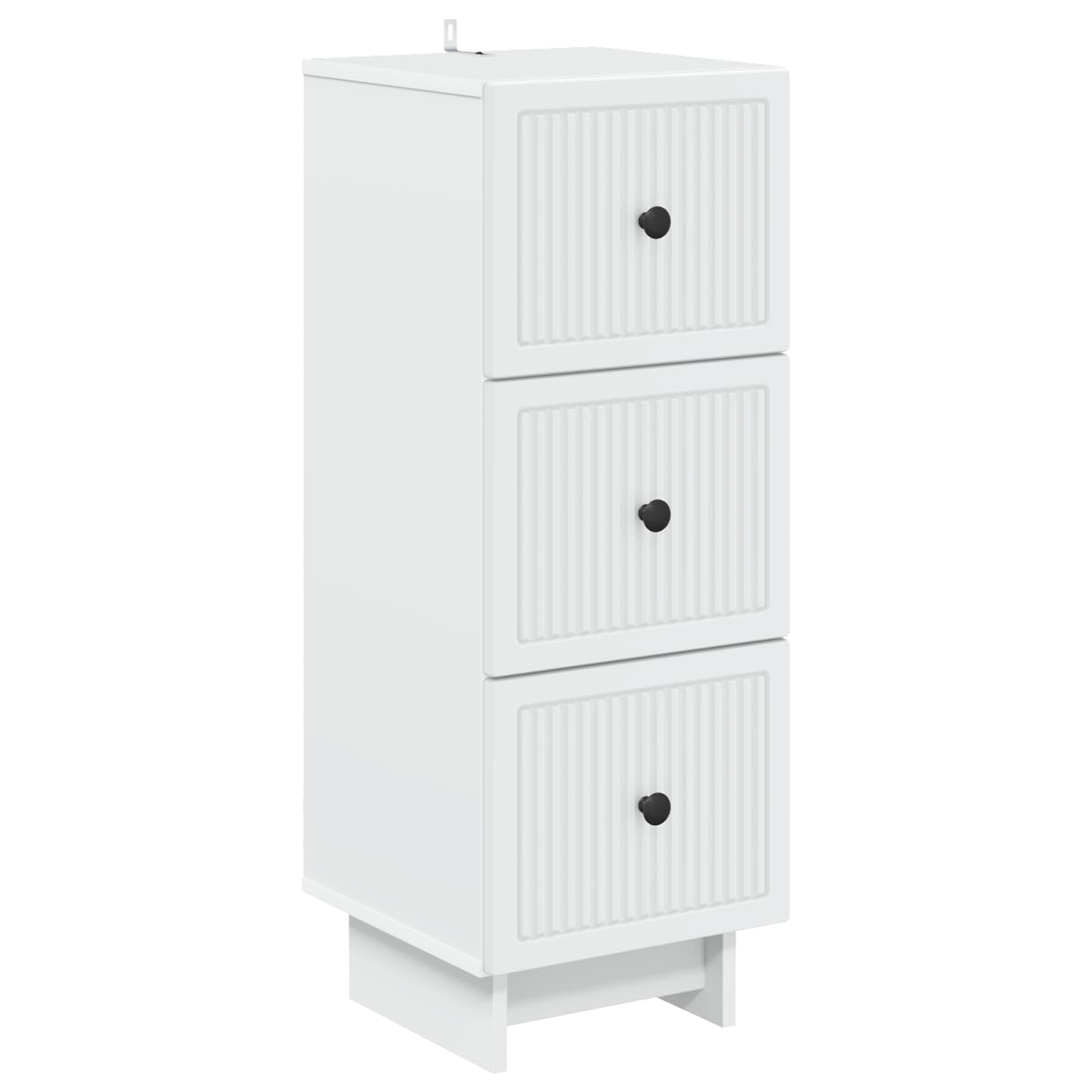 vidaXL Gabinete de Gavetas Branco 33 x 34,5 x 90 cm