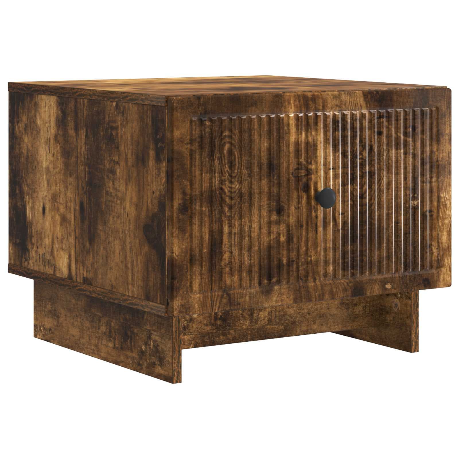 vidaXL Mesa de centro com gaveta Carvalho Fumado 49 x 50 x 40 cm