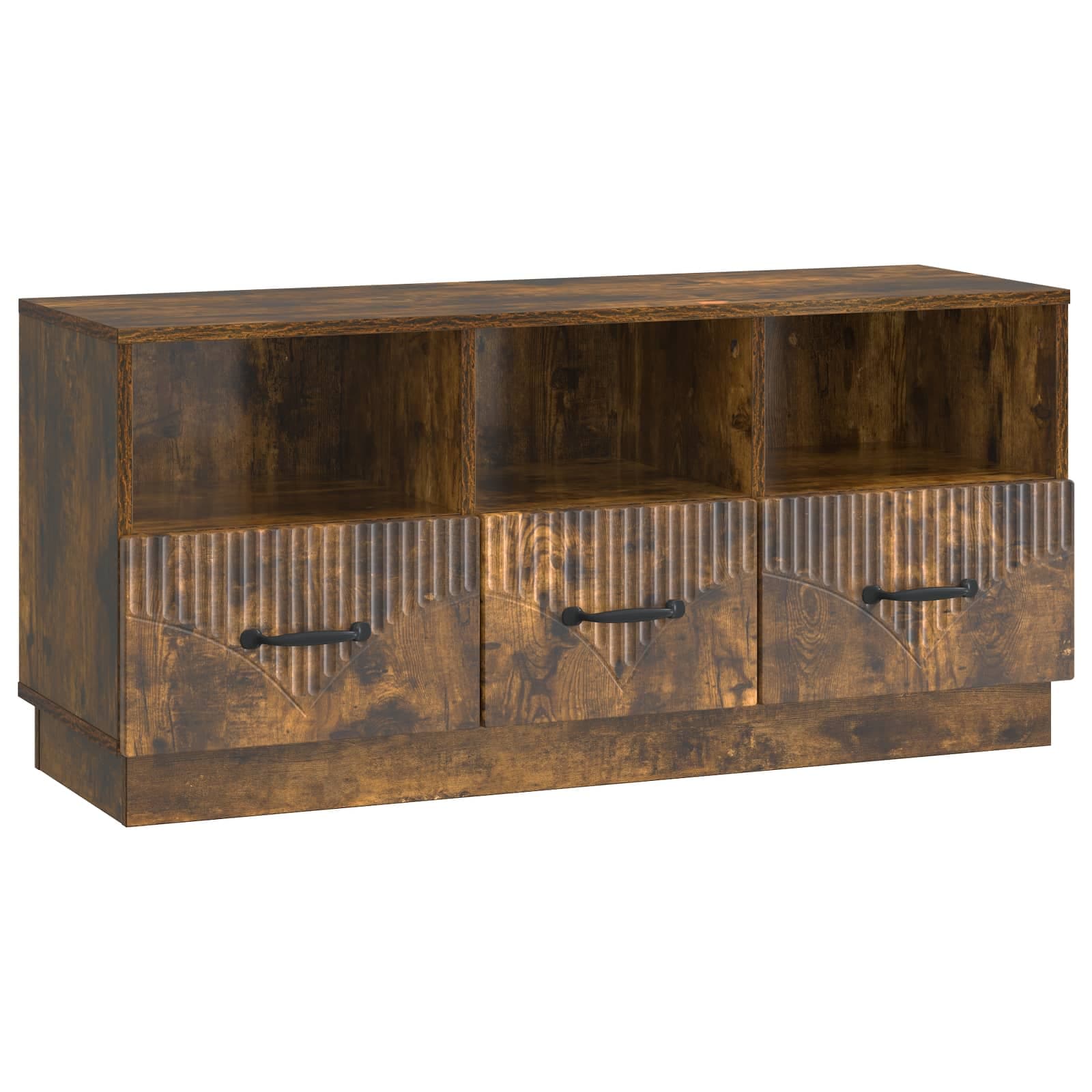 vidaXL Gabinete para TV com gaveta Carvalho Fumado 102 x 34,5 x 47 cm