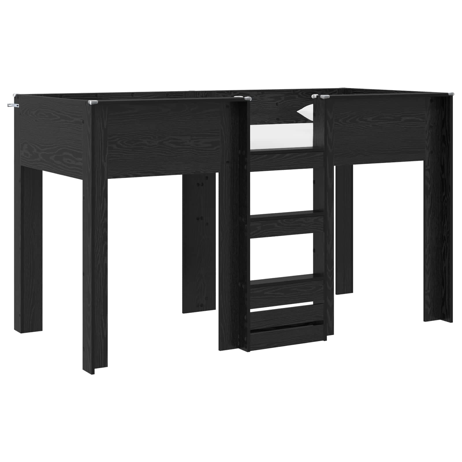 vidaXL Beliche para Crianças Carvalho Preto 75 x 190 cm