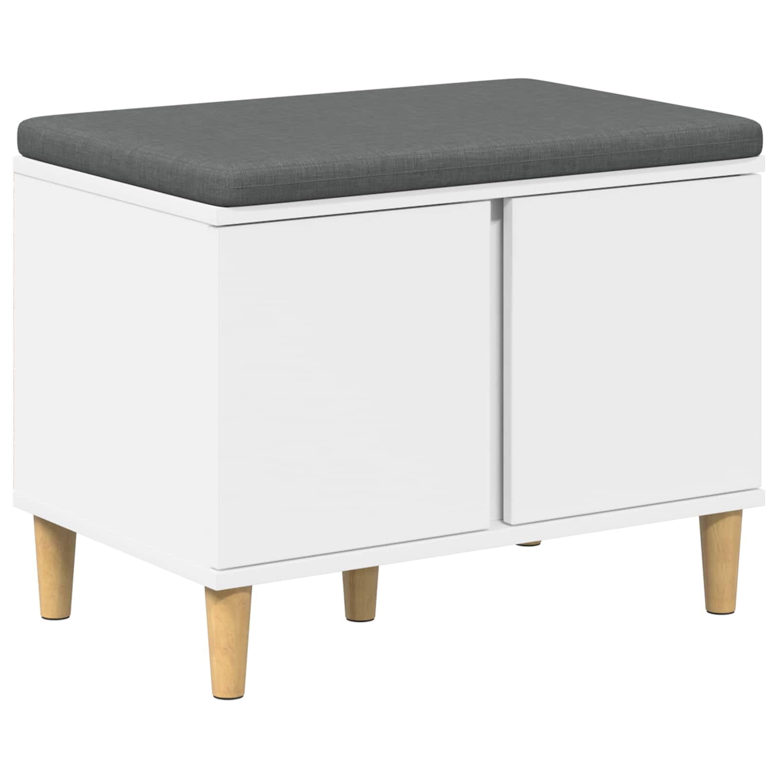 vidaXL Banco de Hall com almofada Carvalho Sonoma 60 x 38 x 46 cm