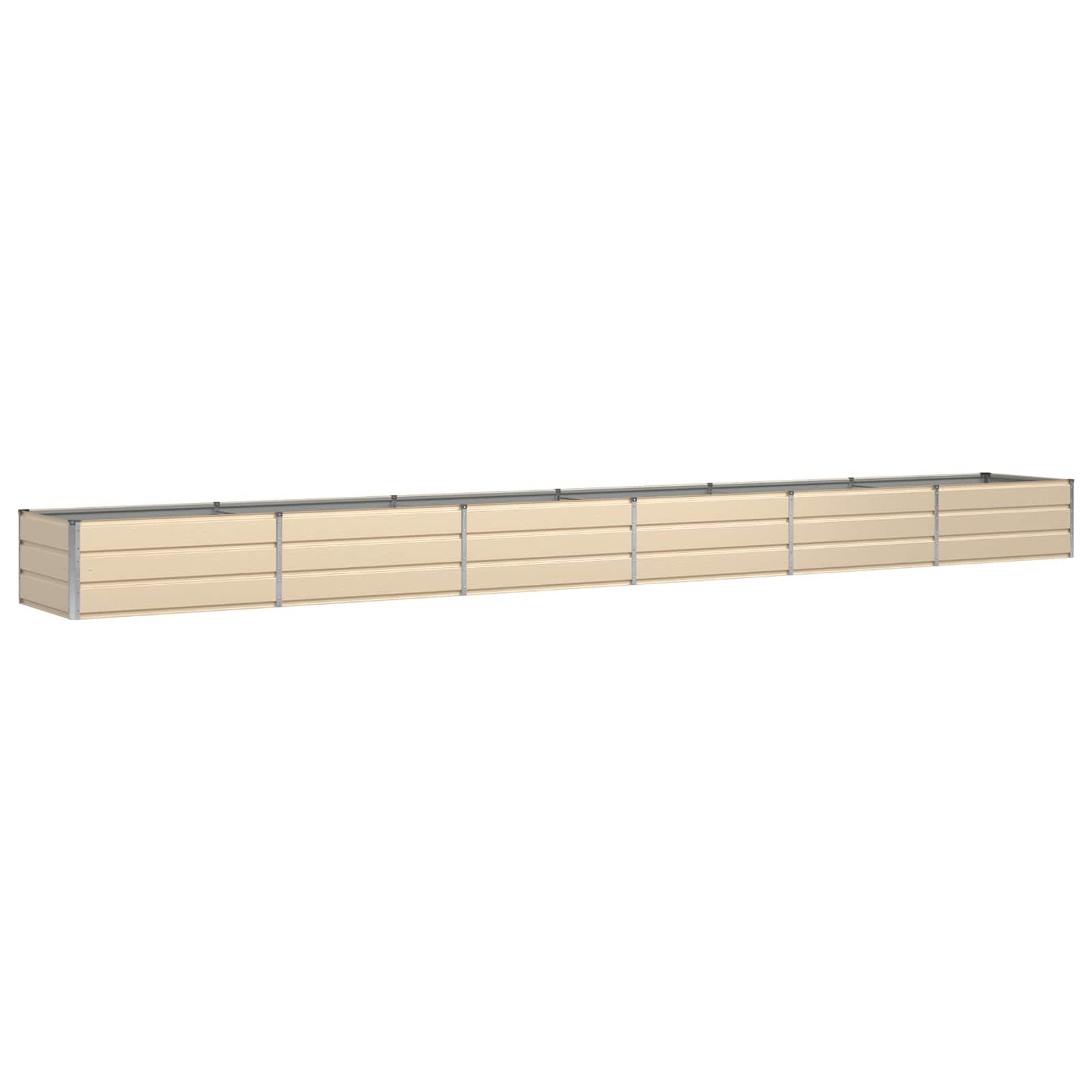 vidaXL Floreira Ivory 600 x 80 x 45 cm Aço