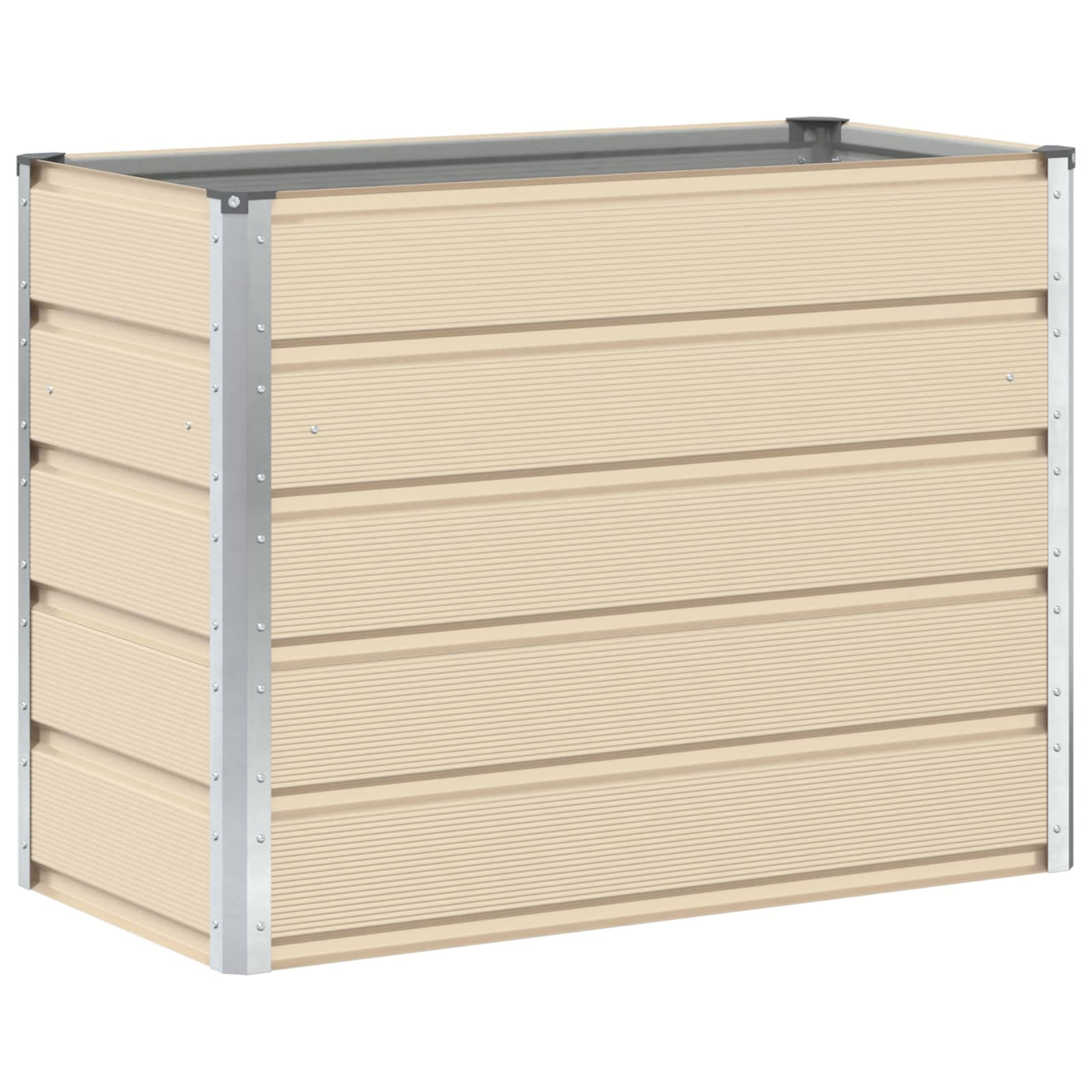 vidaXL Floreira Ivory 100 x 50 x 75 cm Aço Galvanizado