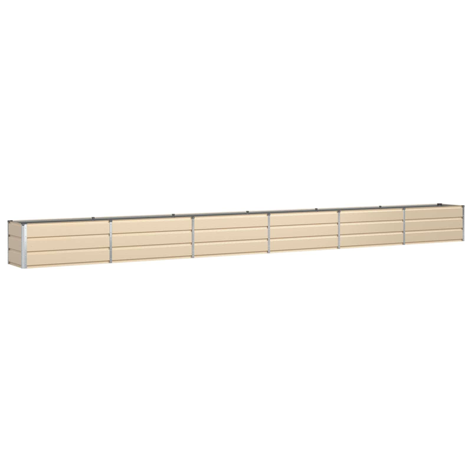 vidaXL Floreira Ivory 580 x 50 x 45 cm Aço Galvanizado