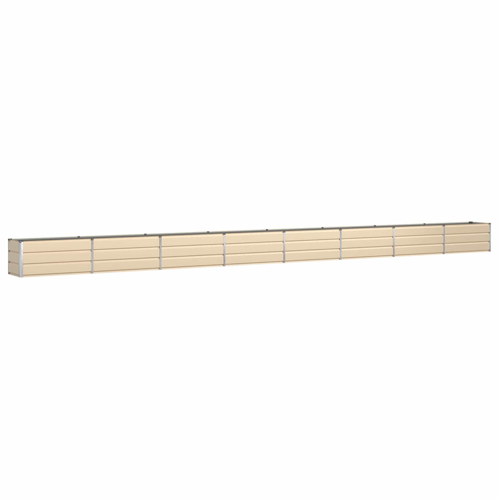 vidaXL Floreira Ivory 770 x 50 x 45 cm Aço Galvanizado