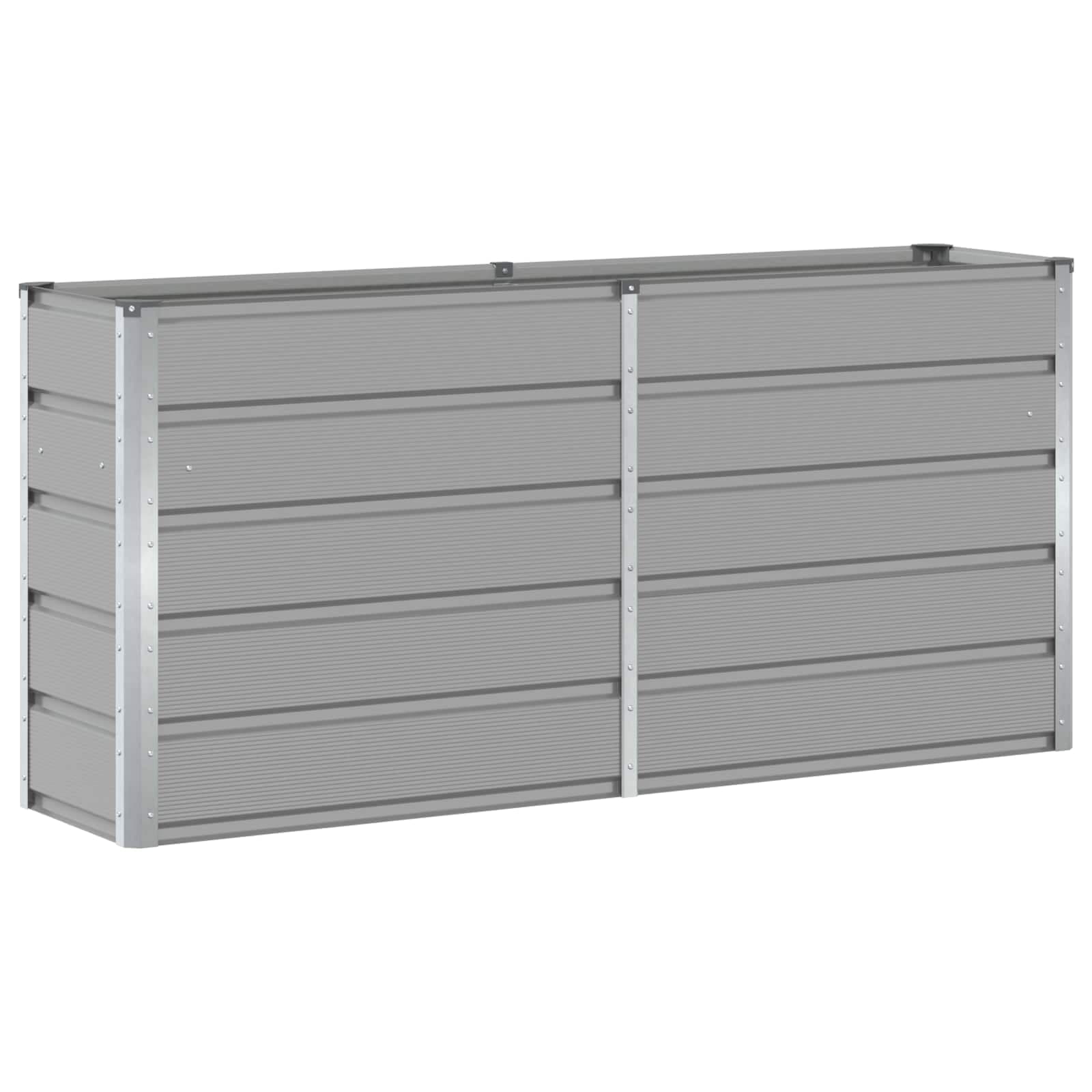 vidaXL Floreira Cinzento-claro 160 x 40 x 75 cm Aço