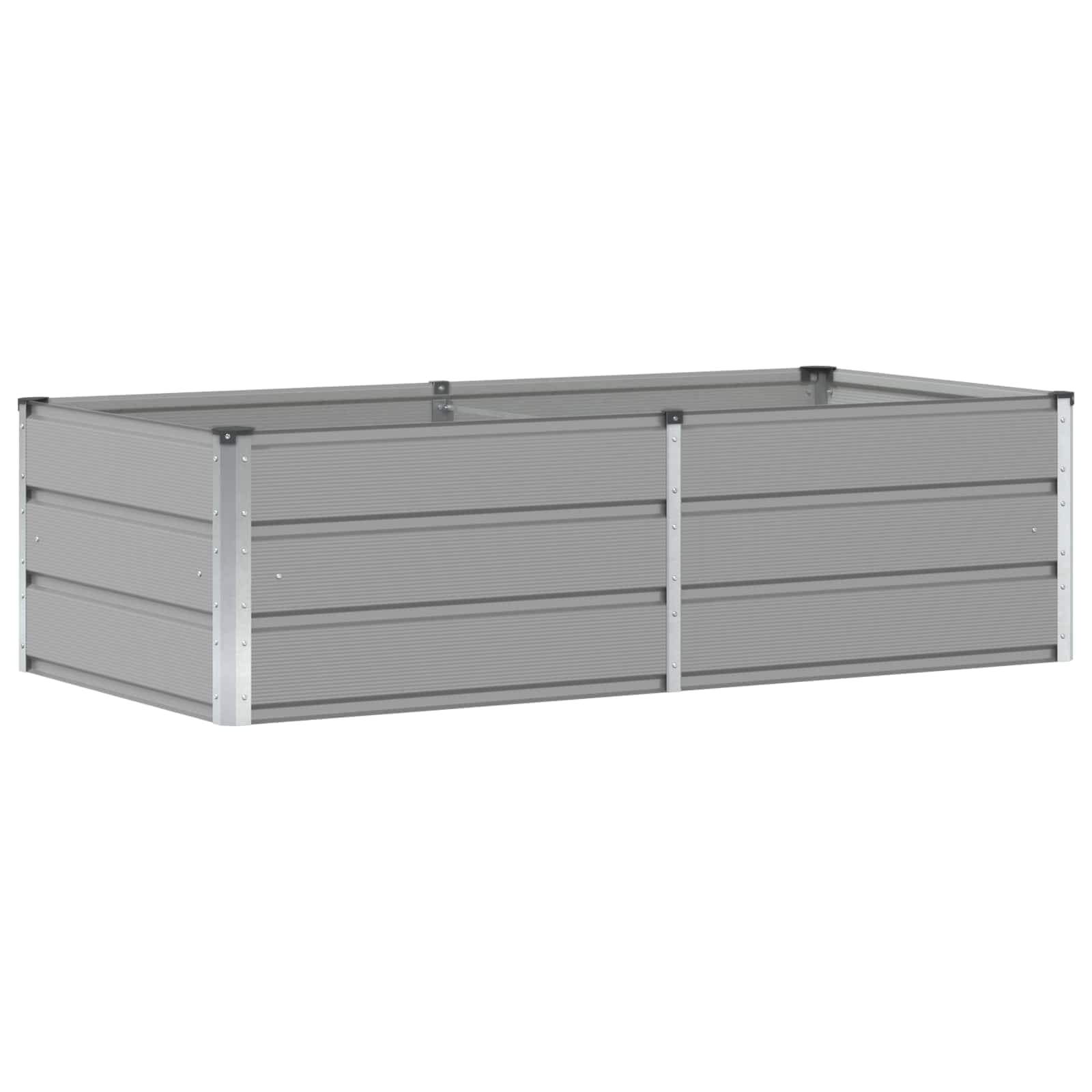 vidaXL Floreira Cinzento-claro 160 x 80 x 45 cm Aço