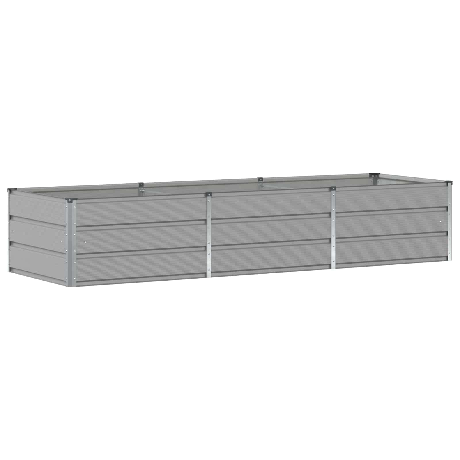 vidaXL Floreira Cinzento-claro 240 x 80 x 45 cm Aço
