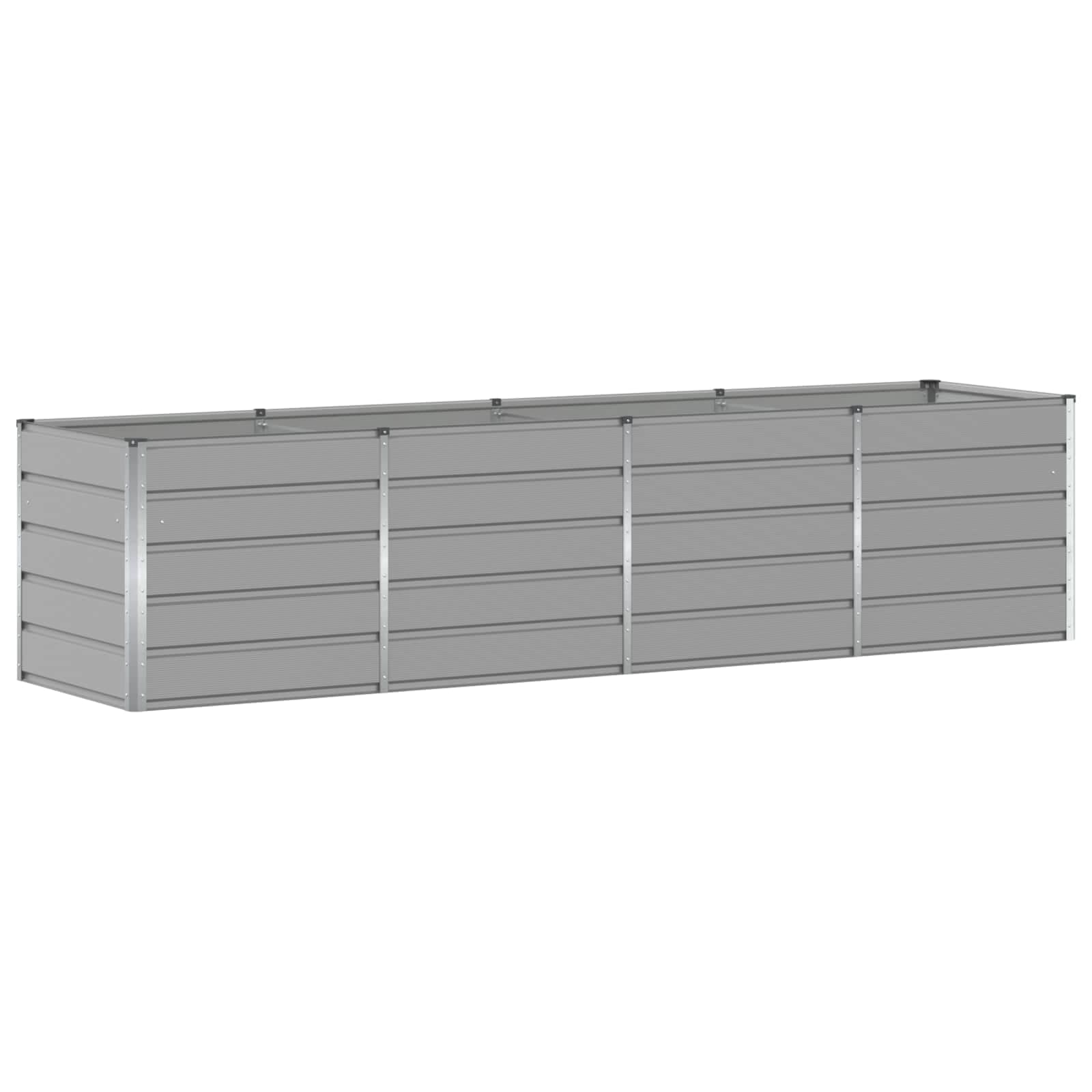 vidaXL Floreira Cinzento-claro 320 x 80 x 75 cm Aço