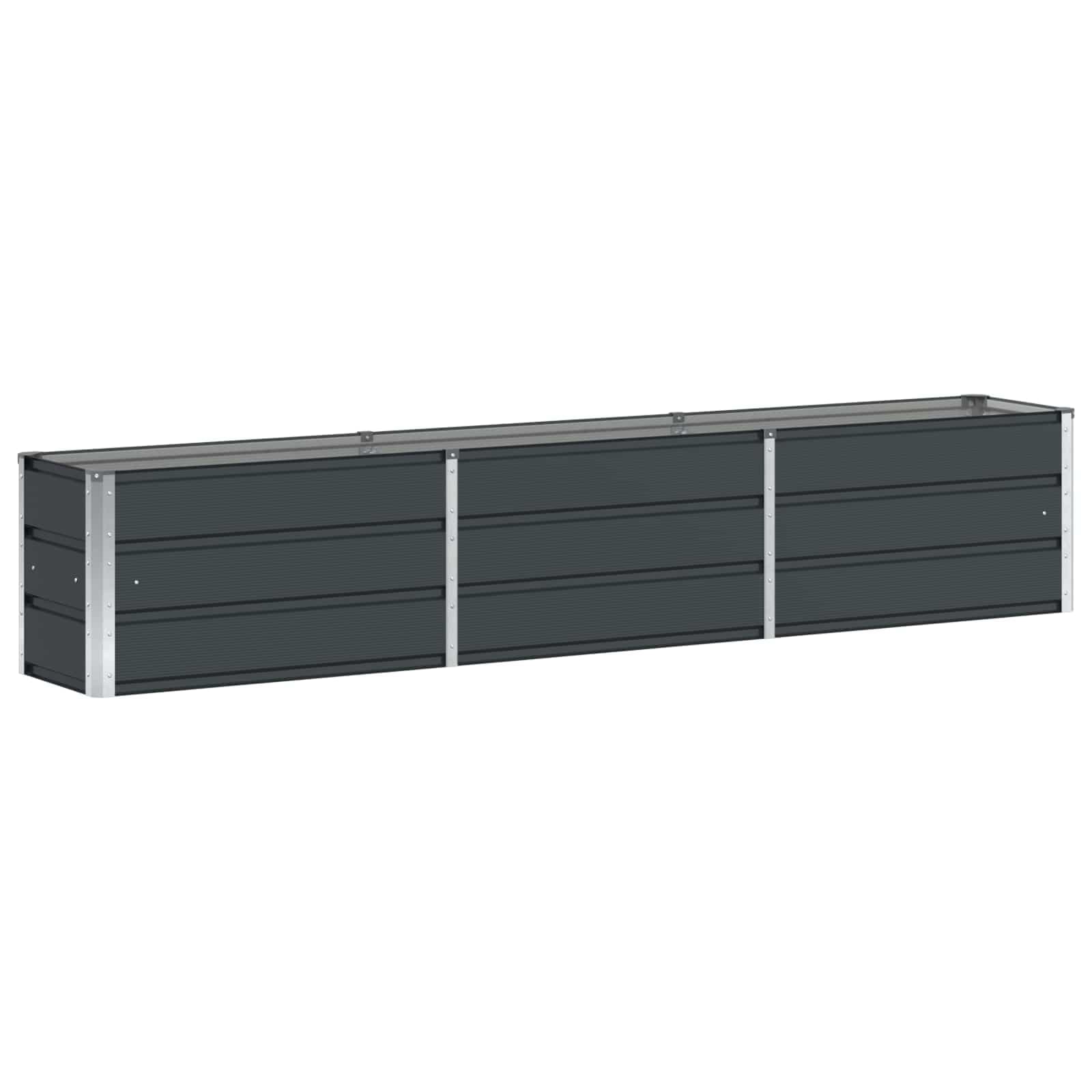 vidaXL Floreira Antracite 240 x 40 x 45 cm Aço