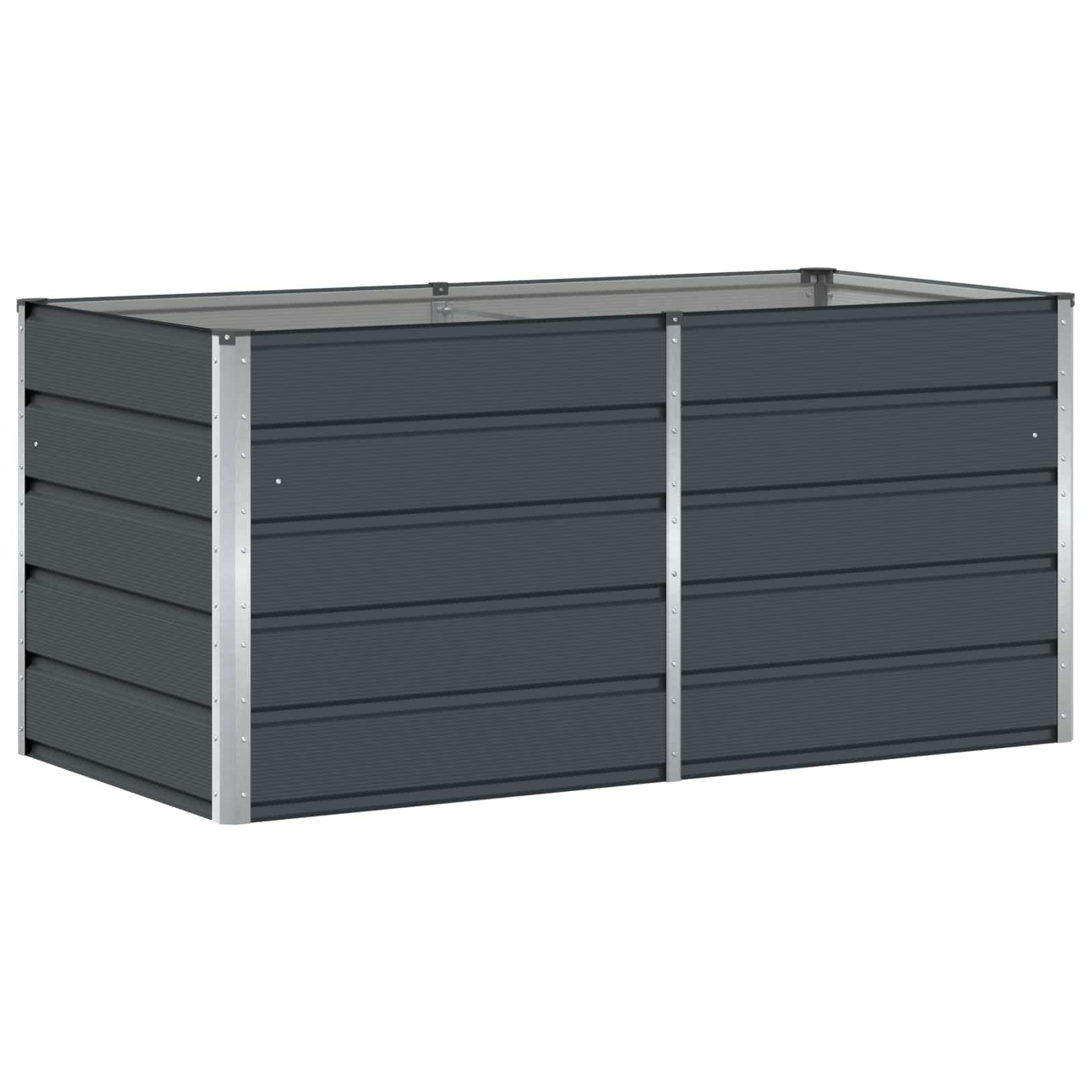 vidaXL Floreira Antracite 160 x 80 x 75 cm Aço