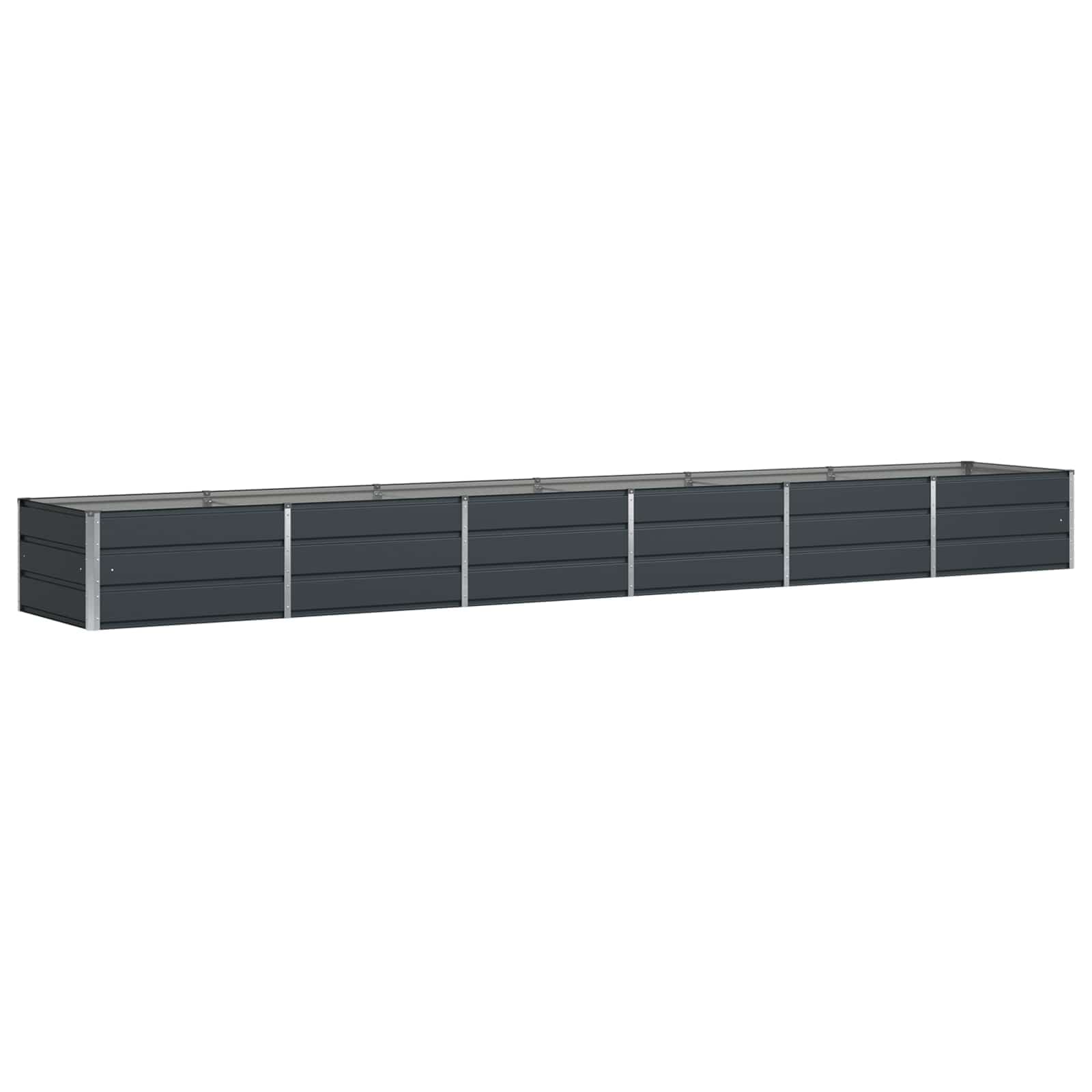vidaXL Floreira Antracite 480 x 80 x 45 cm Aço