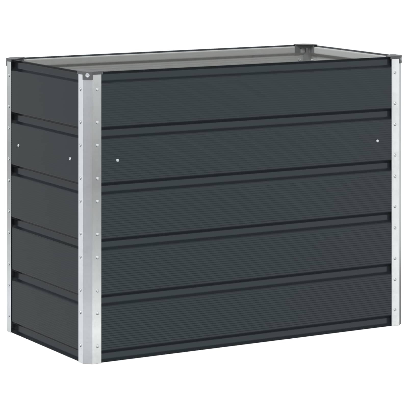 vidaXL Floreira Antracite 100 x 50 x 75 cm Aço Galvanizado