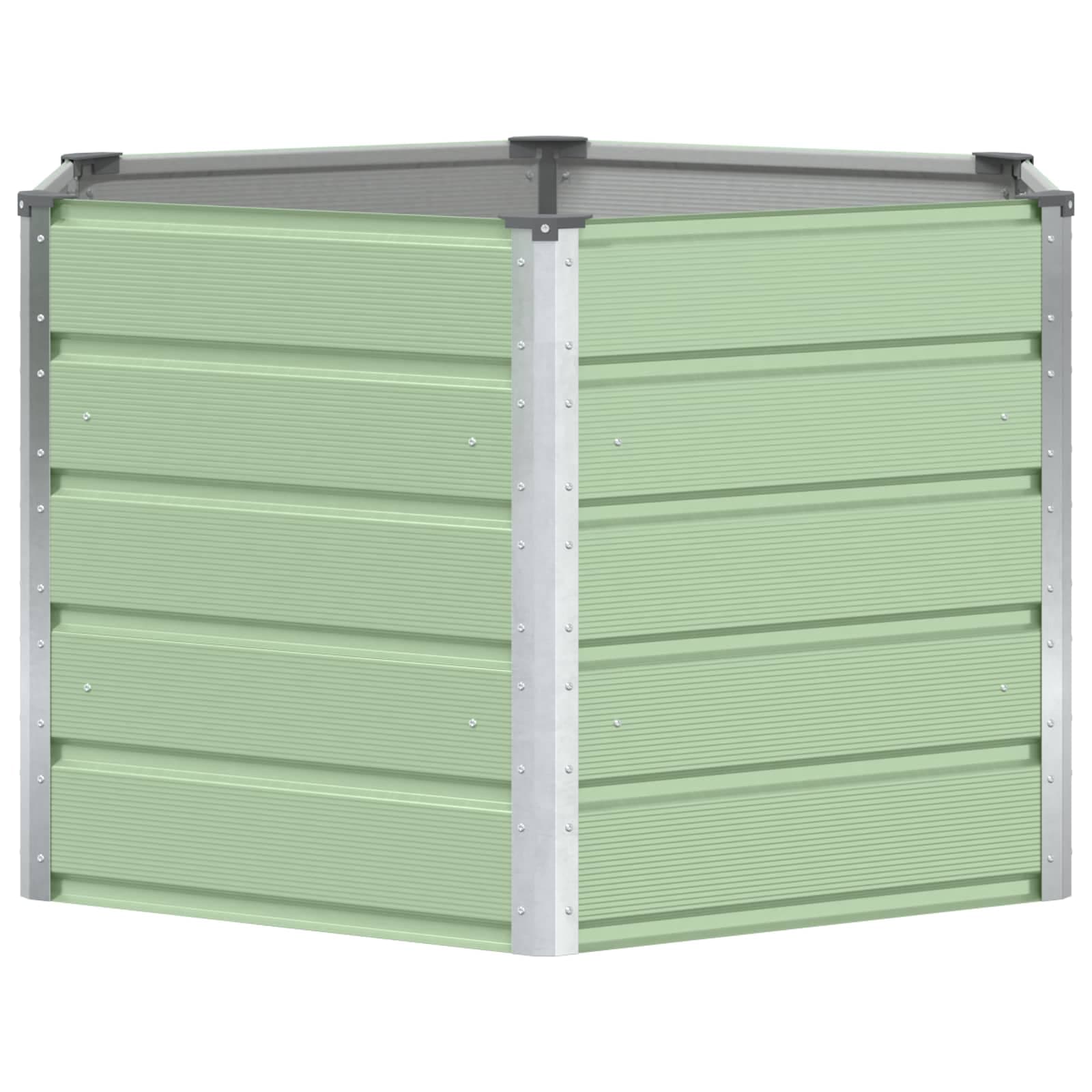 vidaXL Floreira Verde Pastel 129 x 129 x 75 cm Aço