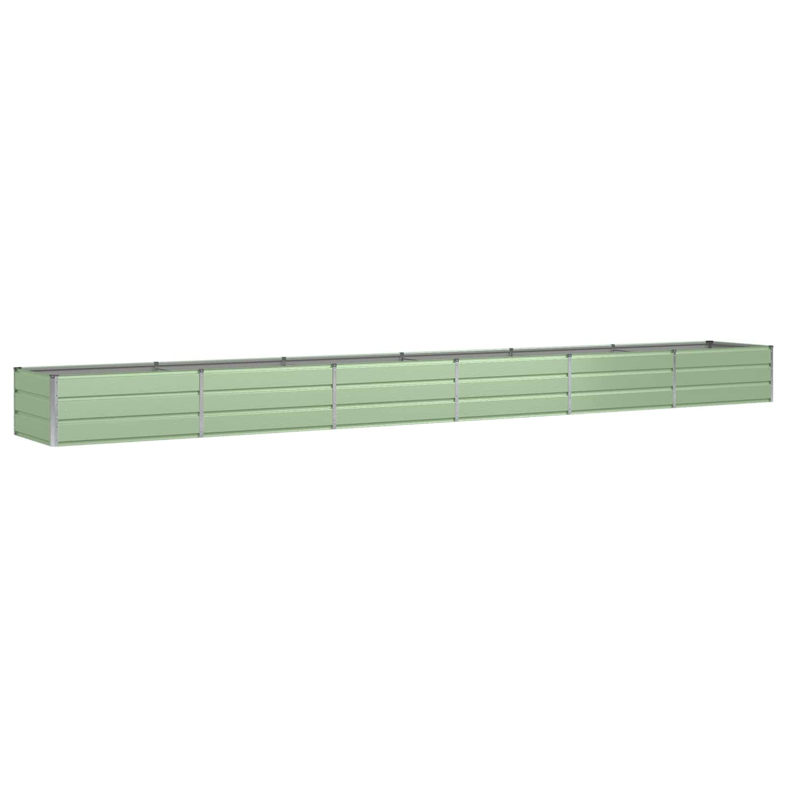 vidaXL Floreira Verde 600 x 80 x 45 cm Aço
