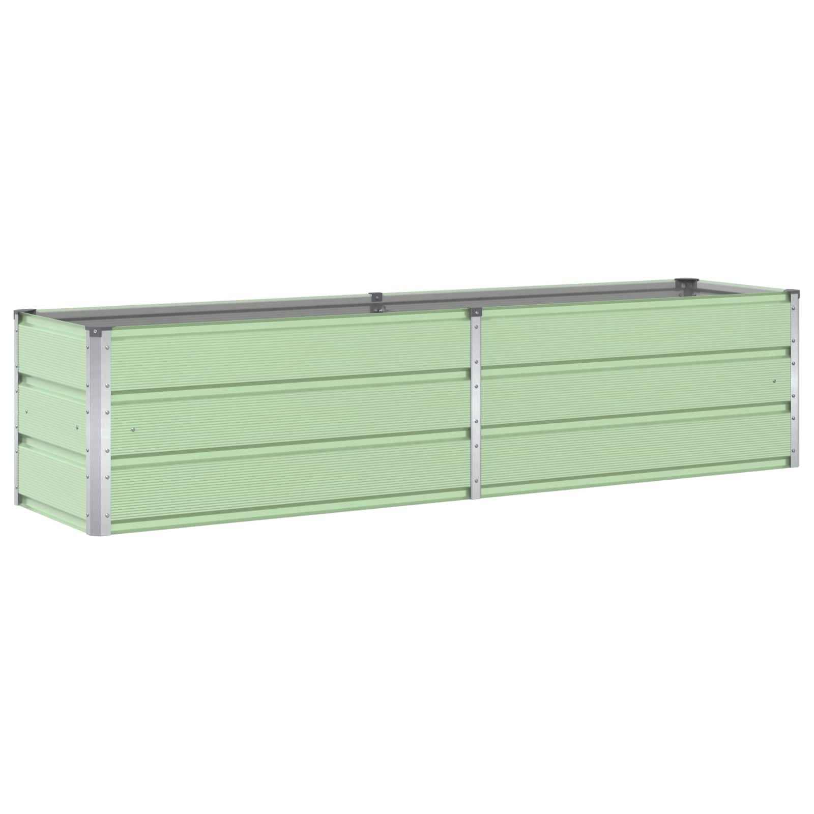 vidaXL Floreira Verde Pastel 195 x 50 x 45 cm Aço Galvanizado
